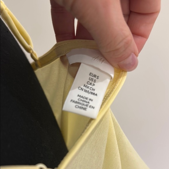 H&M Yellow Asymmetrical Ruffled Camisole Top - Picture 7 of 7